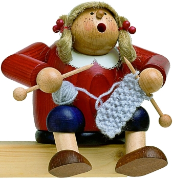 KWO Räuchermann Kantenhocker "Strickliesel"